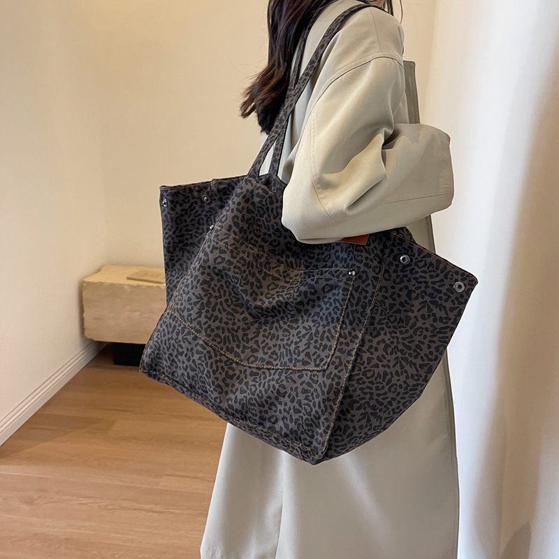 Women'S Bags For Work - Bolsa Tote com Estampa de Leopardo,