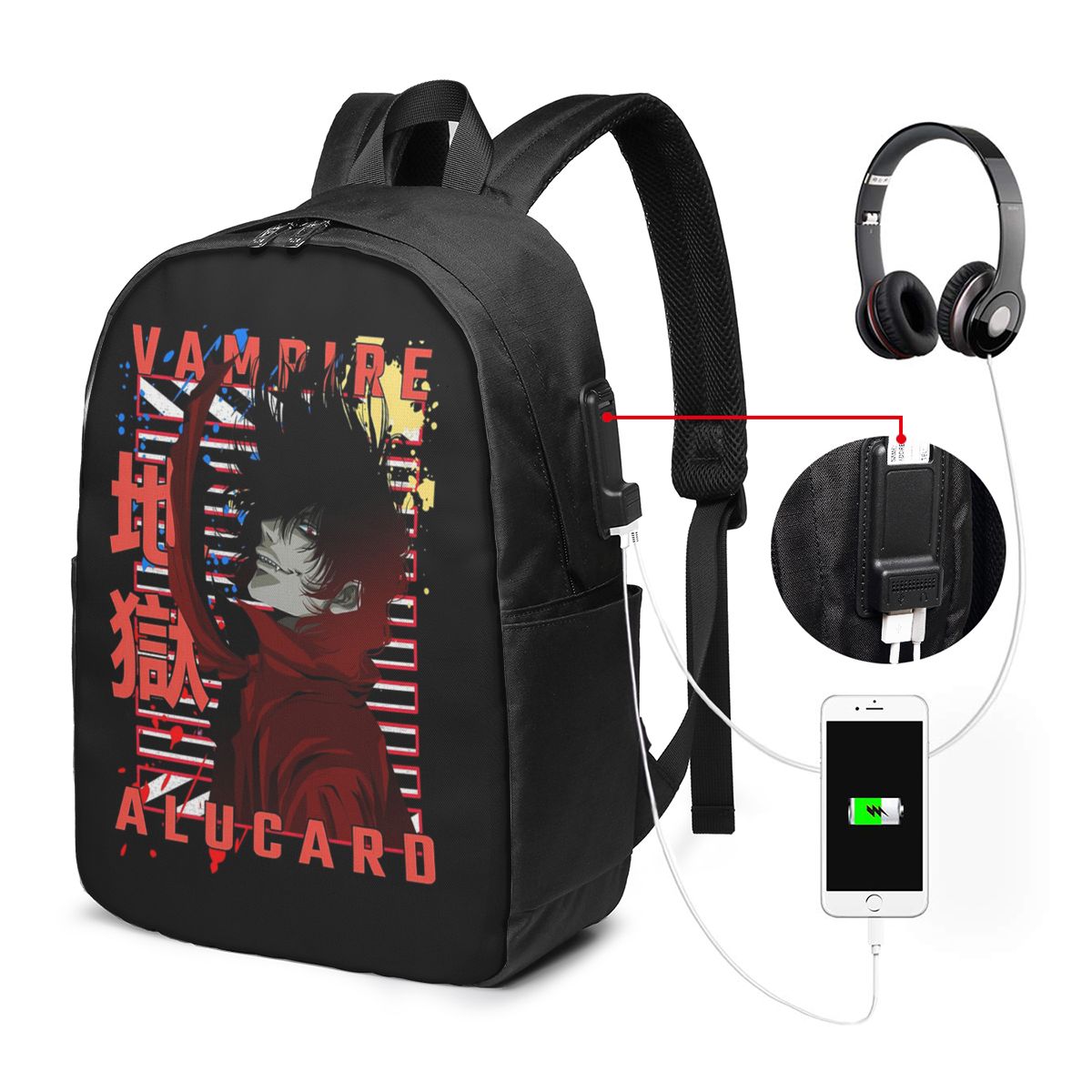 Women Bags For Laptop - Mochila Alucard Hellsing Manga para viagem,