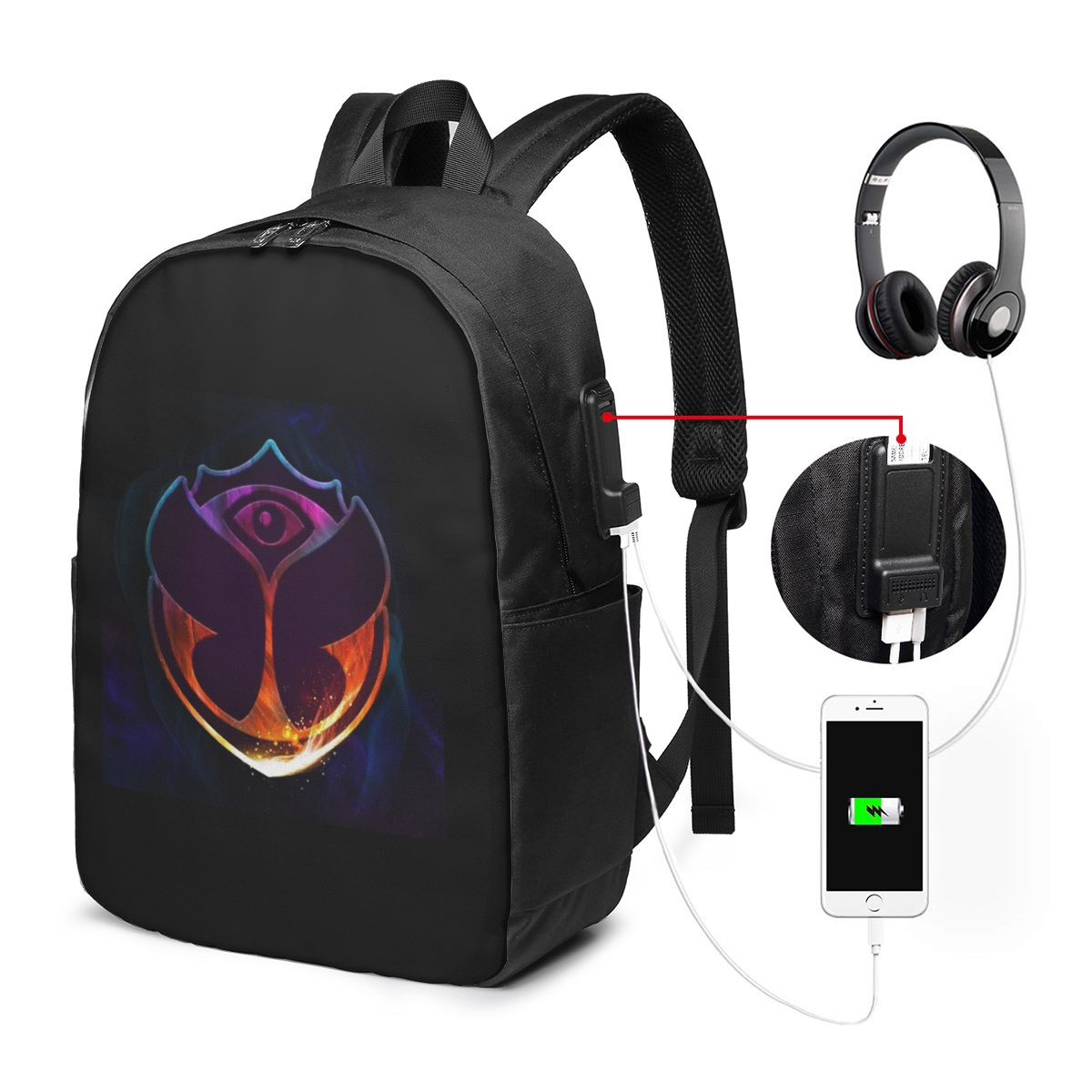 Women Bags For Laptop - Mochila Tomorrowland Butterfly para viagem, bolsa