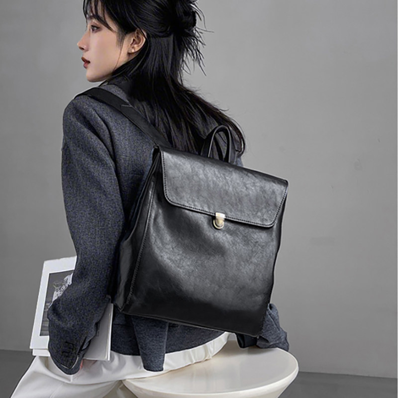Women Bags Luxury Brands - Mochila de couro genuíno de marca