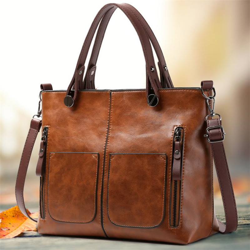 Women'S Xl Bags - Bolsa de ombro de couro retrô