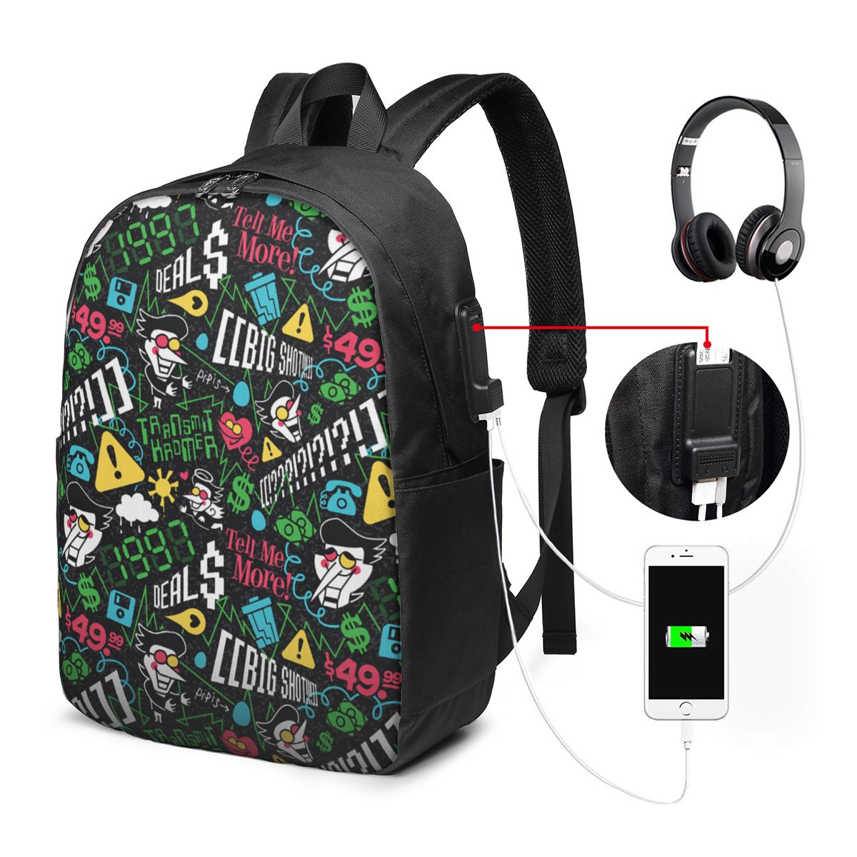 Mochila Deltarune SPAMTON G pa - Women Bags For Laptop avaliação e preço