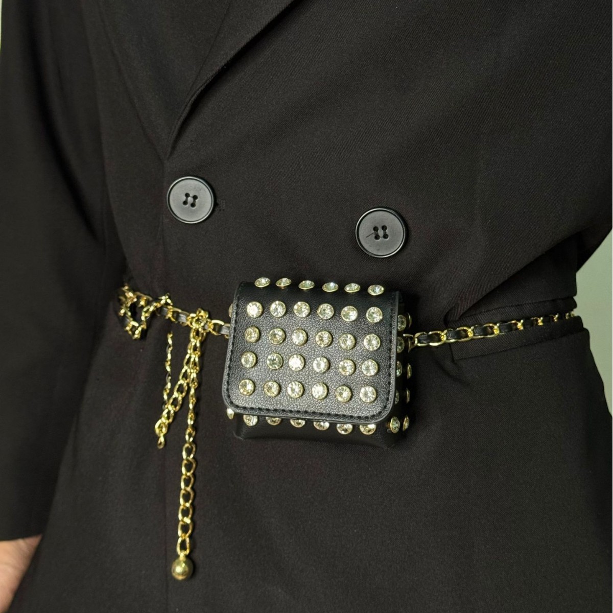 Moda rebite mini cintura bolsa - Women Bags Jeans avaliação e preço
