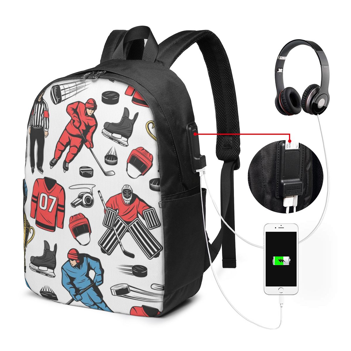 Mochila para jogadores de hóqu - Women Bags For Laptop avaliação e preço