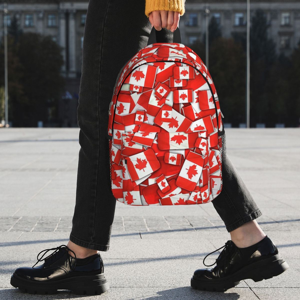 Mochila com estampa de bandeir - Women Bags In Canada avaliação e preço