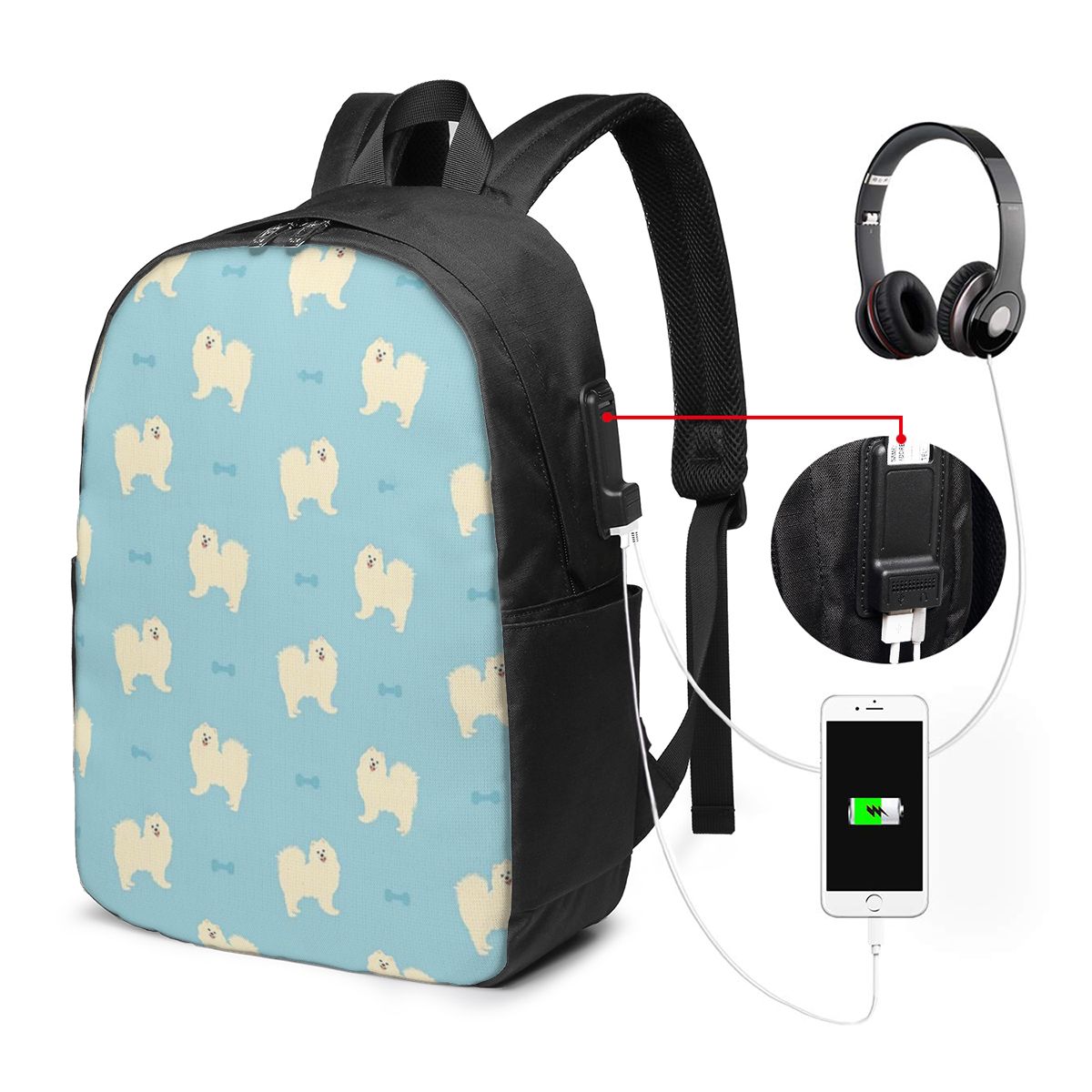 Mochila para cães Samoyed, bol - Women Bags For Laptop avaliação e preço
