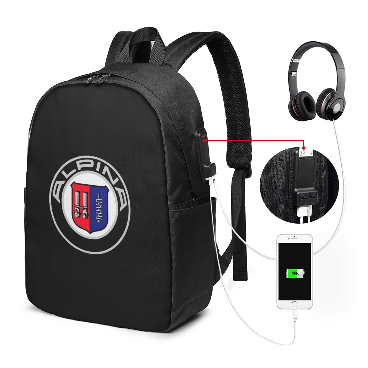 Alpina - Mochila com logotipos - Women Bags For Laptop avaliação e preço