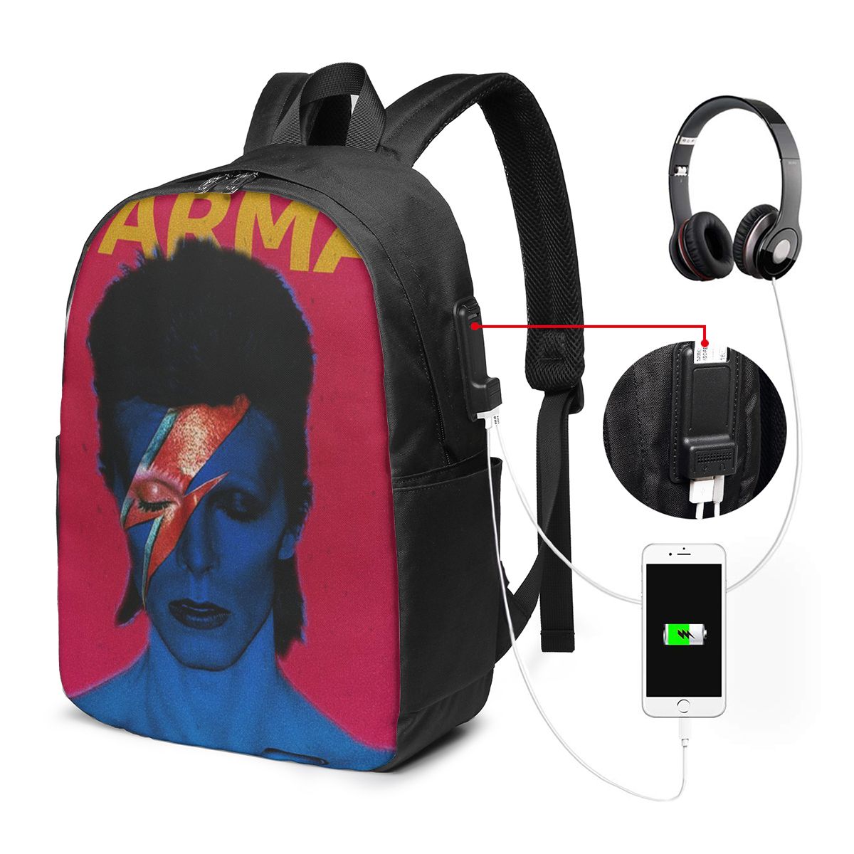 Mochila Davids Bowied para via - Women Bags For Laptop avaliação e preço