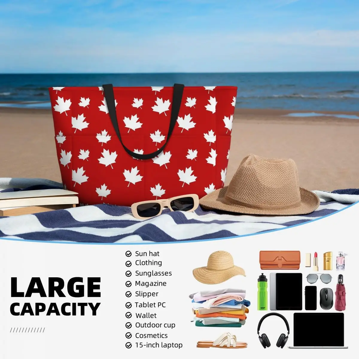 Bolsa de praia com padrão de b - Women Bags In Canada avaliação e preço